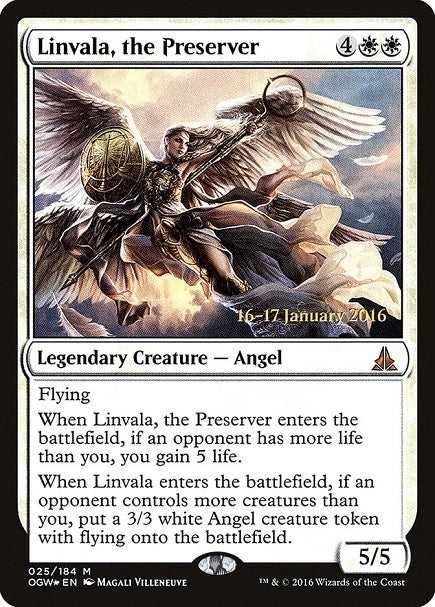 (英)【Foil】保護者、リンヴァーラ / Linvala, the Preserver【OGW】プレリリースプロモ No.025
