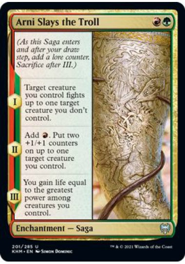 (英)【Foil】アーニ、トロールを制す / Arni Slays the Troll【KHM】 No.201