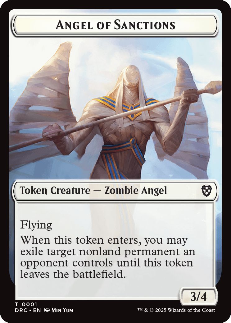 (英)賞罰の天使トークン / Angel of Sanctions Token No.001 - ゾンビトークン / Zombie Token【DRC-TOKEN】 No.003