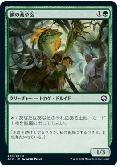(日)【Foil】鱗の薬草医 / Scaled Herbalist【AFR】 No.204