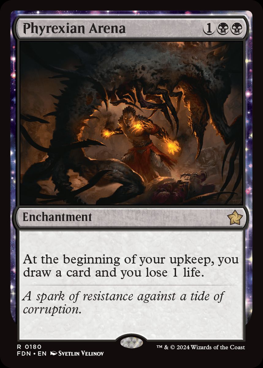 (英)ファイレクシアの闘技場 / Phyrexian Arena【FDN】 No.180