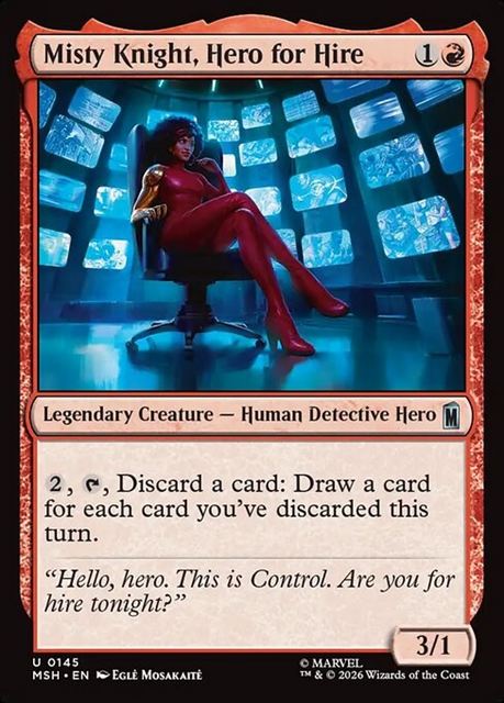 (英)【Foil】雇われヒーロー、ミスティ・ナイト / Misty Knight, Hero for Hire【MSH】 No.145