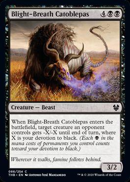 (英)【Foil】枯れ息吹のカトブレパス / Blight-Breath Catoblepas【THB】 No.086