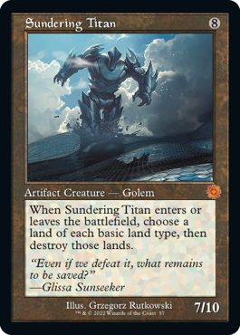 (英)【Foil】隔離するタイタン / Sundering Titan【BRR】旧枠加工カード No.057