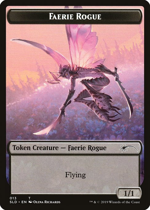 (英)フェアリー・ならず者トークン / Faerie Rogue Token【SLD】 Bitterblossom Dreams No.013