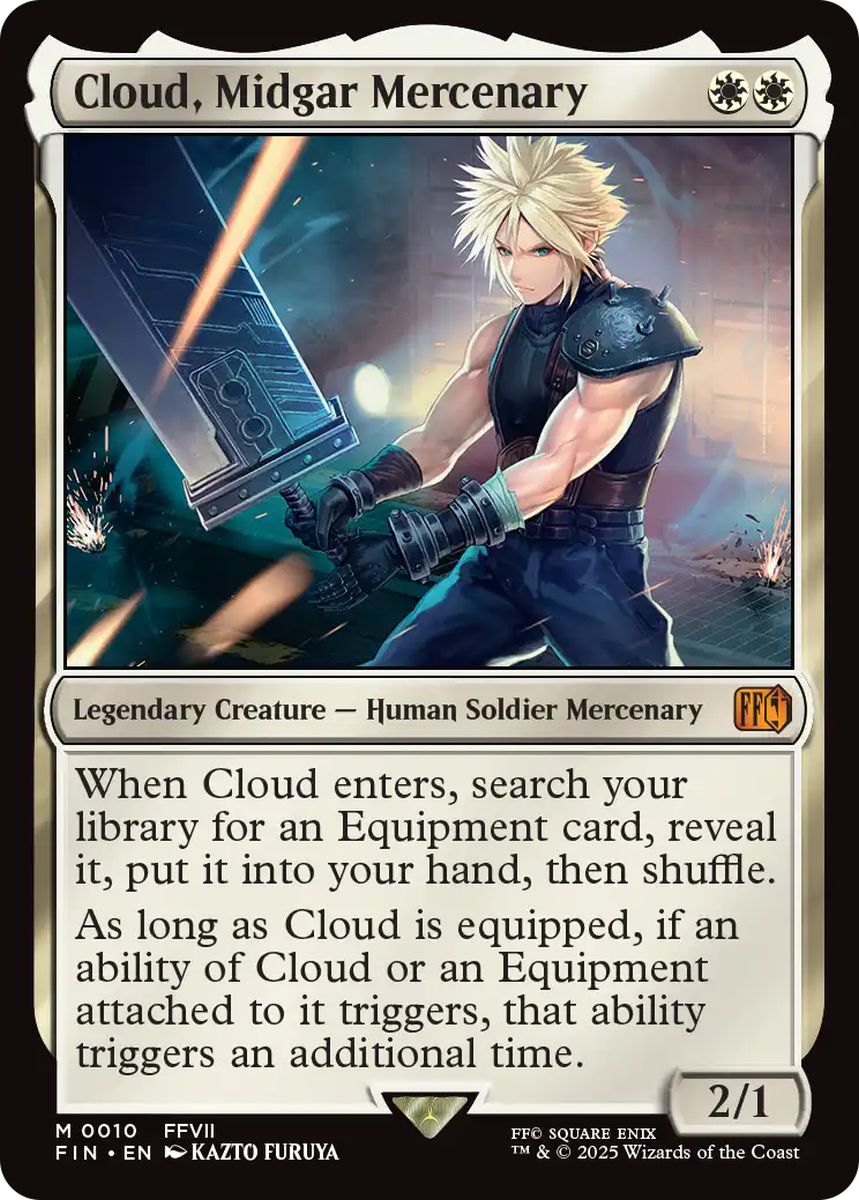 (英)【Foil】ミッドガルの傭兵、クラウド / Cloud, Midgar Mercenary【FIN】 No.010