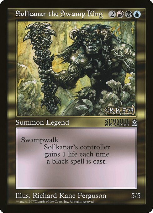 (英)沼地の王ソルカナー / Sol'kanar the Swamp King【PRM】 アリーナプロモ 【Oversized Card】 BIG-PRM-025 ※トーナメントで使用することはできません。