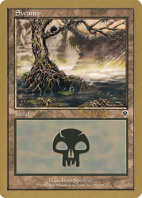 (英)沼 / Swamp【WC01】 World Championship Decks 2001 Tom van de Logt 金枠 No.111