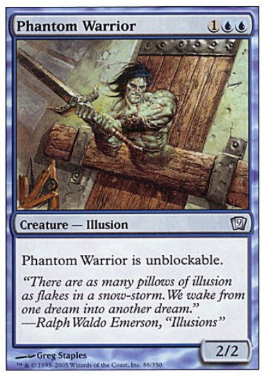 (英)【Foil】幻影の戦士 / Phantom Warrior【9ED】 No.088