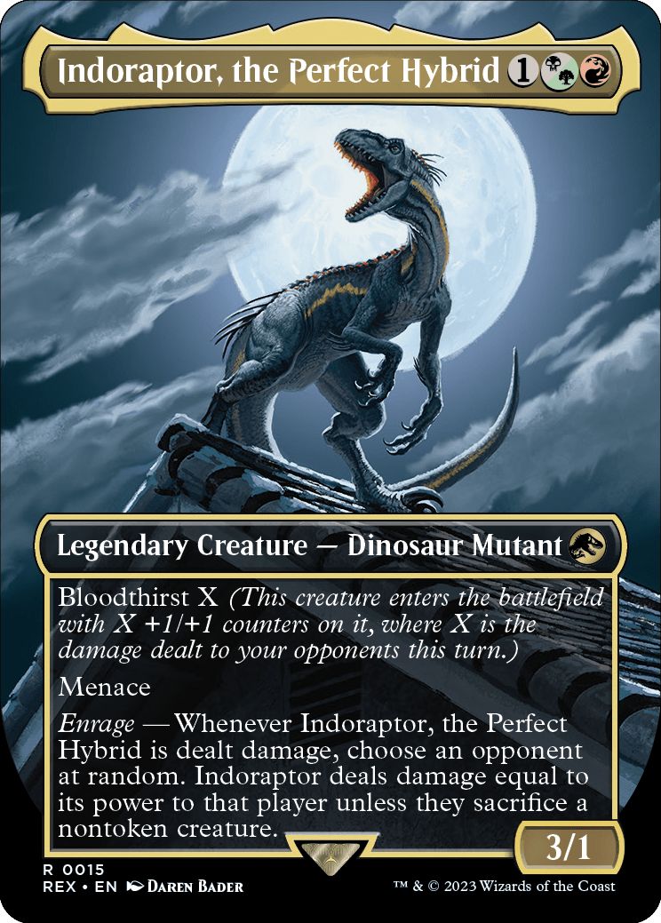 (英)究極のハイブリッド恐竜、インドラプトル / Indoraptor, the Perfect Hybrid ★ボーダーレス★(「ジュラシック・ワールド」コレクション) 【REX】 No.015