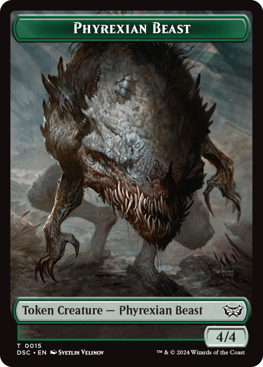 (英)ファイレクシアン・ビーストトークン / Phyrexian Beast Token No.015 - 予示トークン / Manifest Token【DSC-TOKEN】 No.018