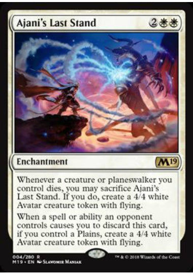 (英)【Foil】アジャニ最後の抵抗 / Ajani's Last Stand【M19】 No.004