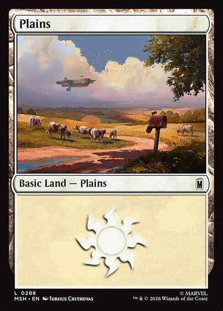 (英)【Foil】平地 / Plains【MSH】 No.288