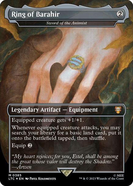 (英)【Surge-Foil】バラヒルの指輪 / Ring of Barahir[精霊信者の剣 / Sword of the Animist] ★ボーダーレス★(王国と遺物) 【LTC】 No.385
