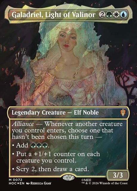 (英)【Surge-Foil】ヴァリノールの光、ガラドリエル / Galadriel, Light of Valinor ★ボーダーレス★(「クラシック・アーティスト・カード」) 【HOC】 No.072