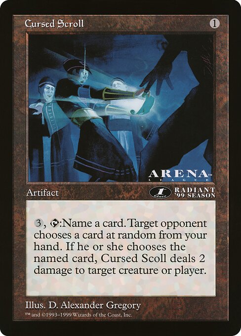 (英)呪われた巻物 / Cursed Scroll【PRM】 アリーナプロモ 【Oversized Card】 BIG-PRM-089 ※トーナメントで使用することはできません。