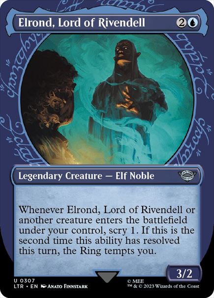 (英)【Foil】裂け谷の王、エルロンド / Elrond, Lord of Rivendell ★ショーケース枠★(指輪フレーム) 【LTR】 No.307