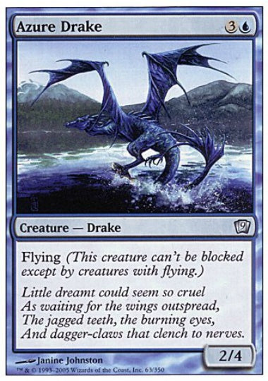 (英)【Foil】蒼穹のドレイク / Azure Drake【9ED】 No.063