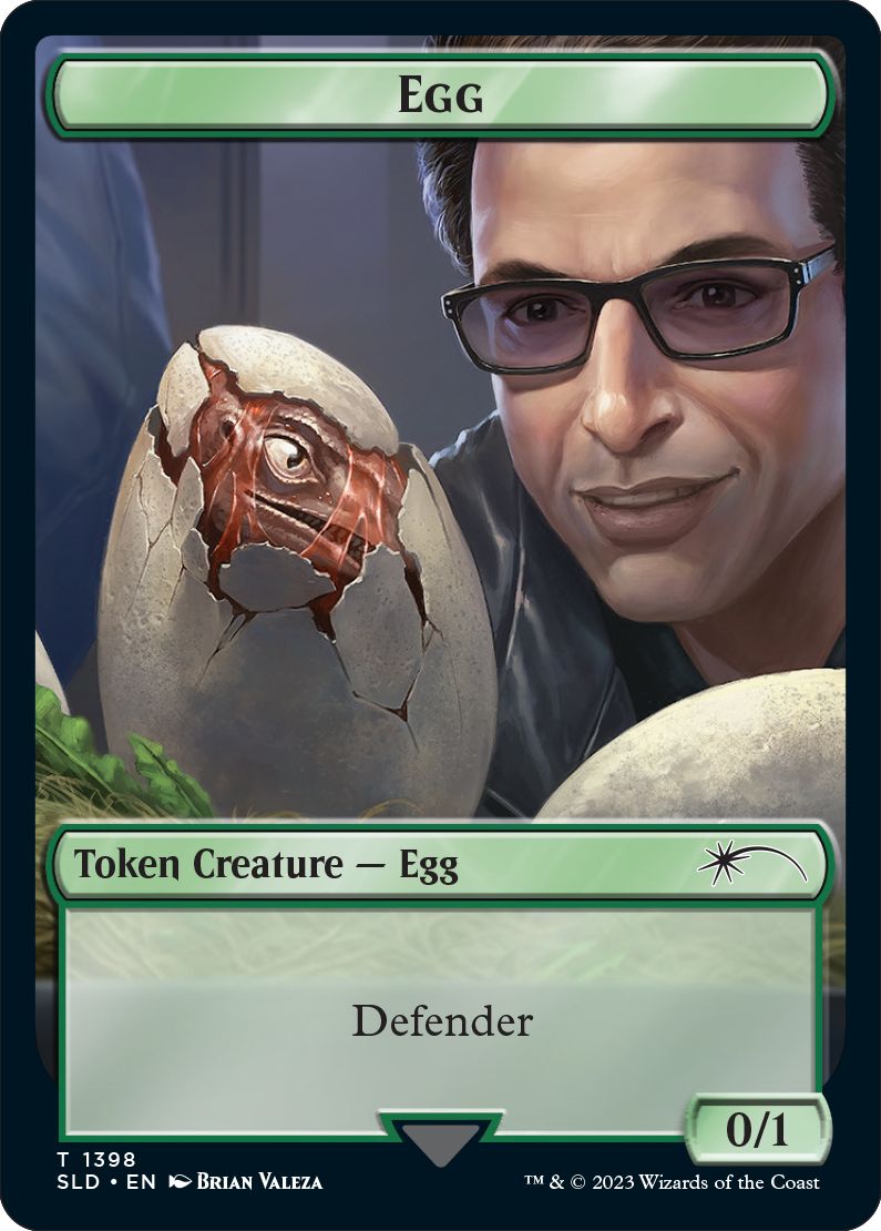 (英)【Foil】卵トークン / Egg Token【SLD】Secret Lair x Jurassic World: Dr. Ian Malcolm No.1398