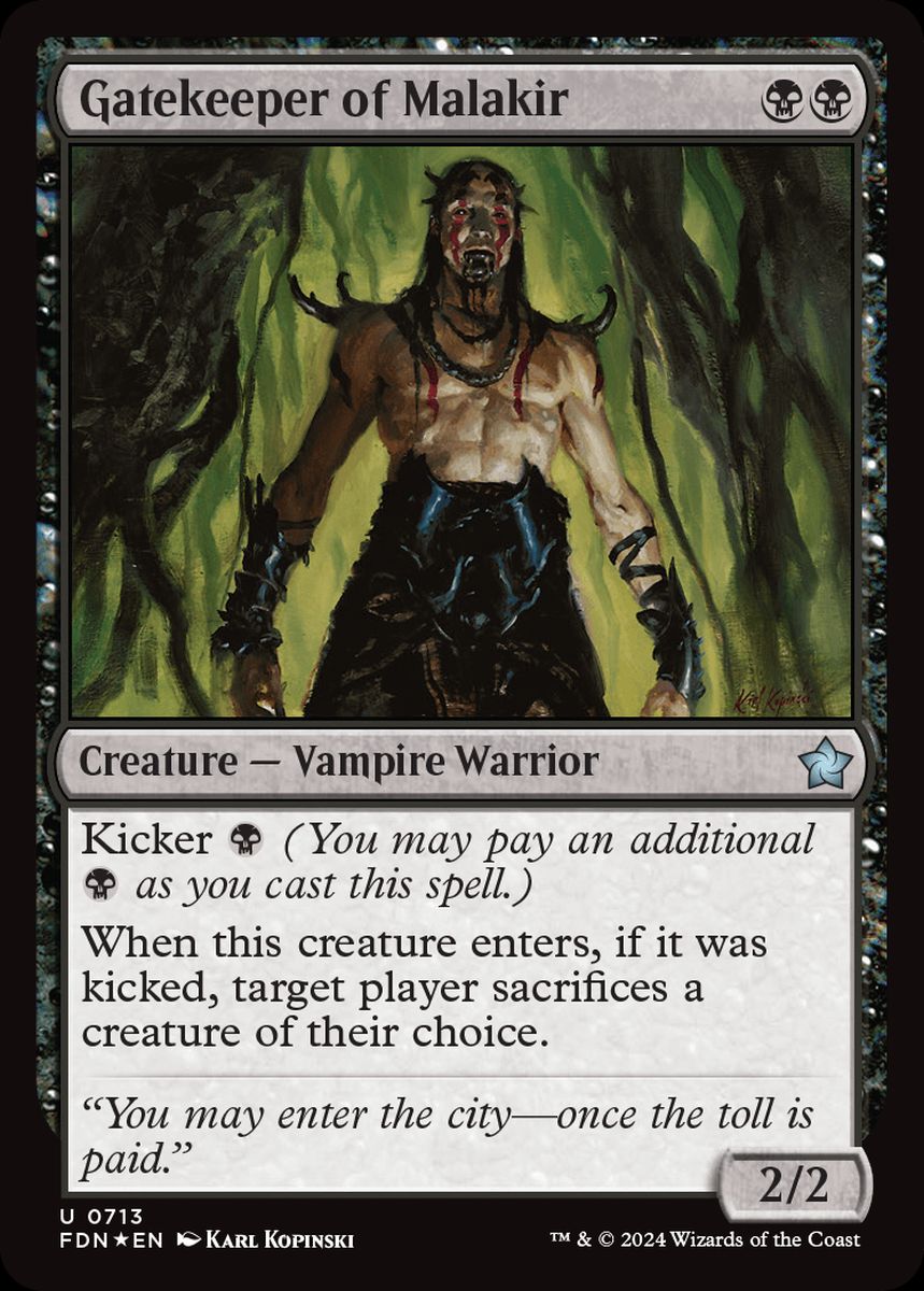 (英)【Foil】マラキールの門番 / Gatekeeper of Malakir【FDN】Starter Collection収録 No.713