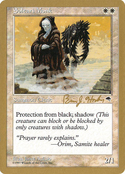 (英)サルタリーの修道士 / Soltari Monk【WC98】 World Championship Decks 1998 Brian Hacker 金枠 No.012