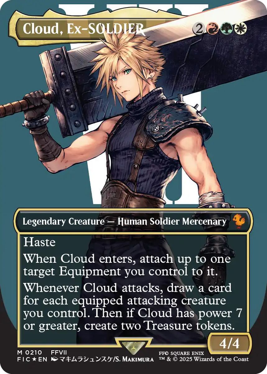 (英)【Surge-Foil】元ソルジャー、クラウド / Cloud, Ex-SOLDIER ★ボーダーレス★(キャラクター) 【FIC】 No.210