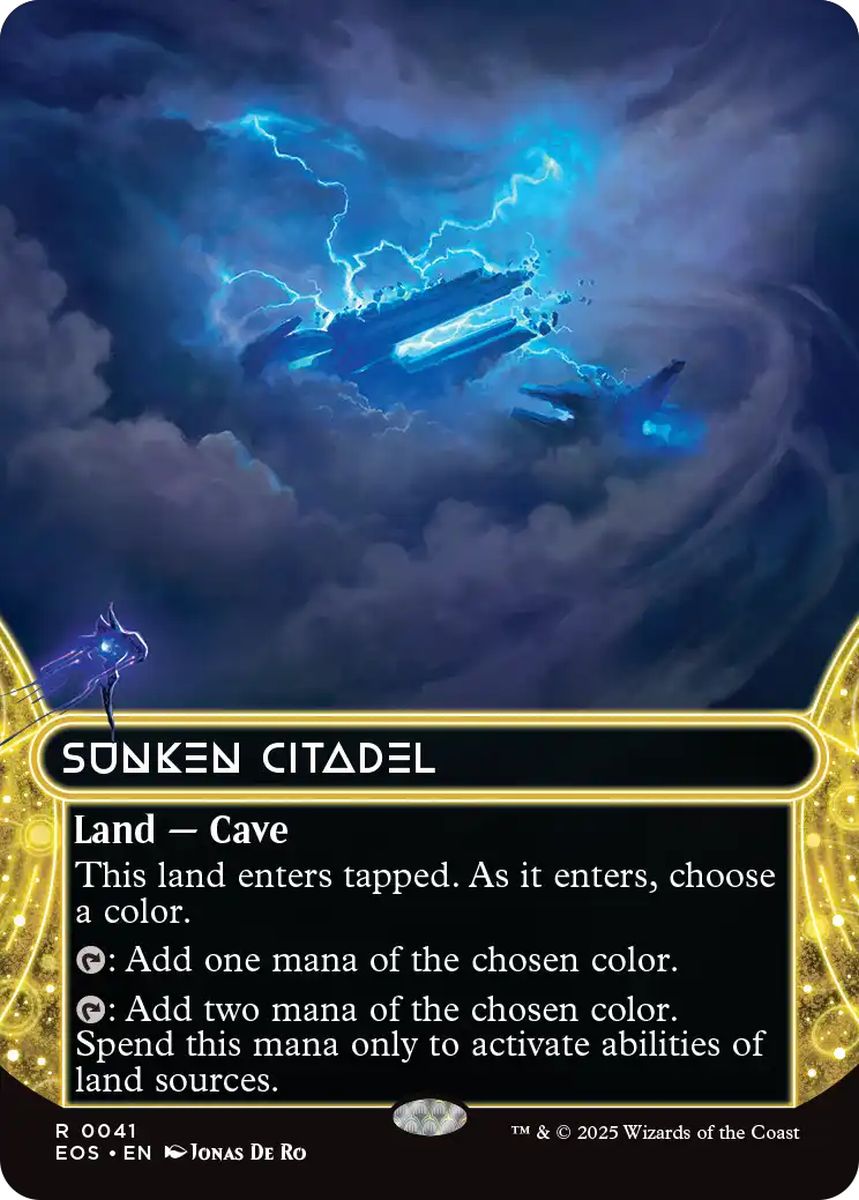 (英)【Foil】沈んだ城塞 / Sunken Citadel ★ボーダーレス★(「星景」) 【EOS】 No.041