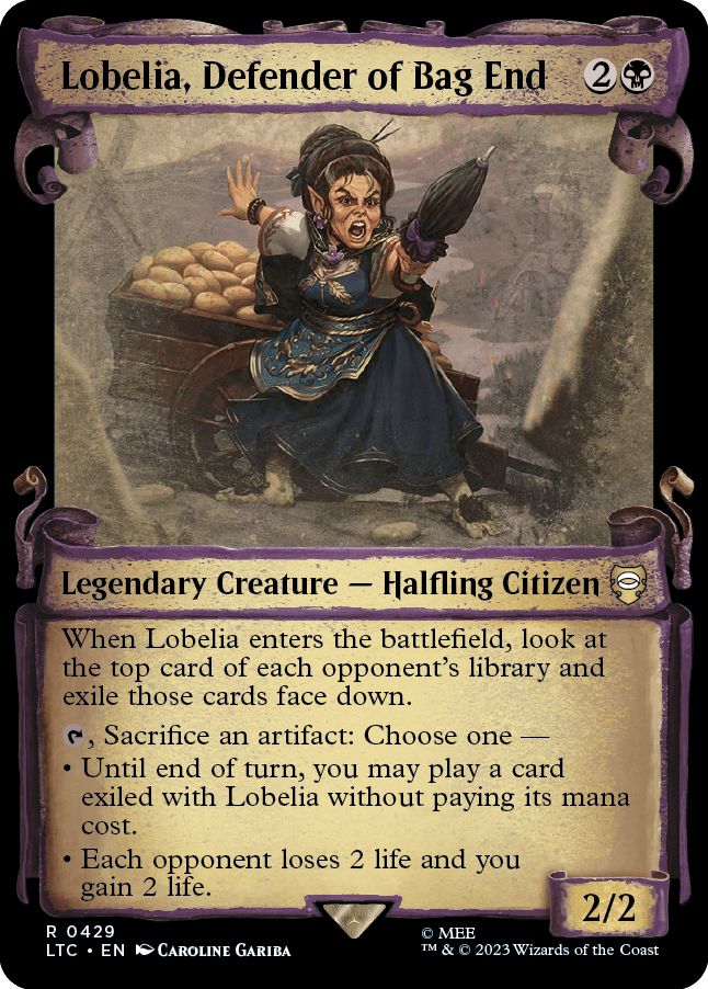 (英)【銀Foil】袋小路屋敷を守る者、ロベリアばあさま / Lobelia, Defender of Bag End ★ショーケース枠★(中つ国の巻物) 【LTC】 No.429
