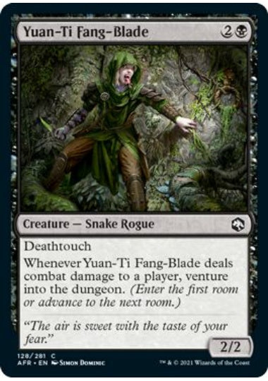 (英)【Foil】ユアンティの毒牙刃 / Yuan-Ti Fang-Blade【AFR】 No.128
