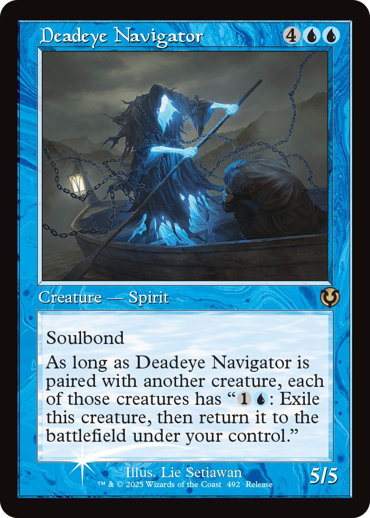 (英)【Foil】狙い澄ましの航海士 / Deadeye Navigator【INR】発売記念パーティプロモ No.492