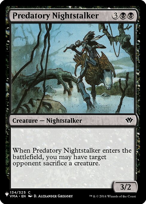 (英)捕食の夜魔 / Predatory Nightstalker【VMA】 PWシンボル付き再販 No.134
