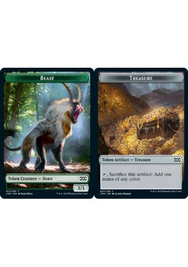 (英)【Foil】ビーストトークン / Beast TokenNo.013 - 宝物トークン / Treasure Token【2XM-TOKEN】 No.027