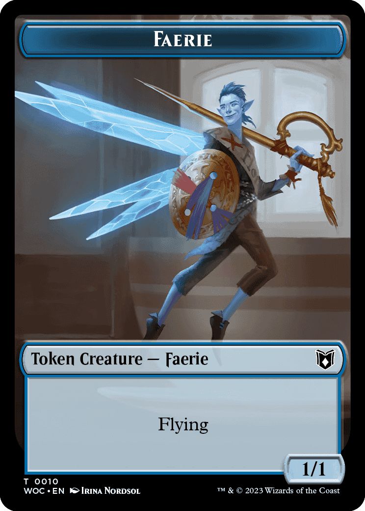 (英)フェアリートークン / Faerie Token No.010 - フェアリー・ならず者トークン / Faerie Rogue Token【WOC-TOKEN】 No.016