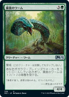 (日)捕食のワーム / Predatory Wurm【M21】 プレインズウォーカーデッキ収録 No.338