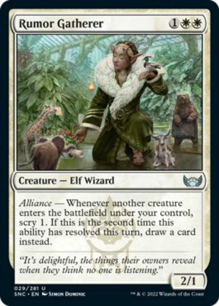 (英)【Foil】噂の蒐集家 / Rumor Gatherer【SNC】 No.029