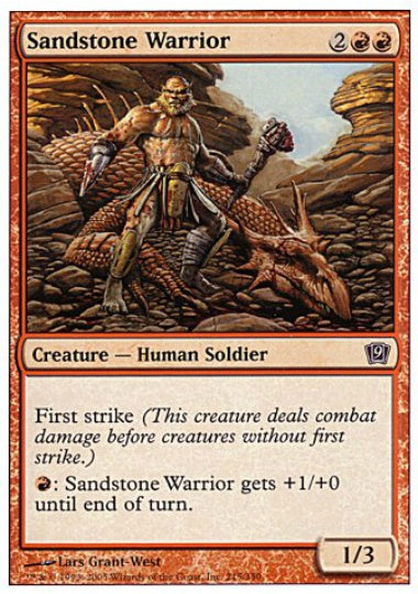(英)【Foil】砂岩の戦士 / Sandstone Warrior【9ED】 No.215