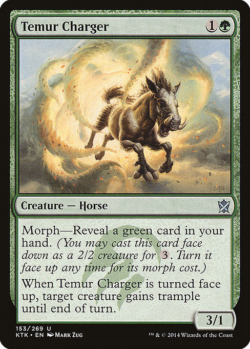 (英)【Foil】ティムールの軍馬 / Temur Charger【KTK】 No.153