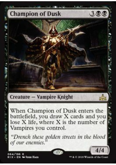 (英)【Foil】薄暮の勇者 / Champion of Dusk【RIX】 No.064