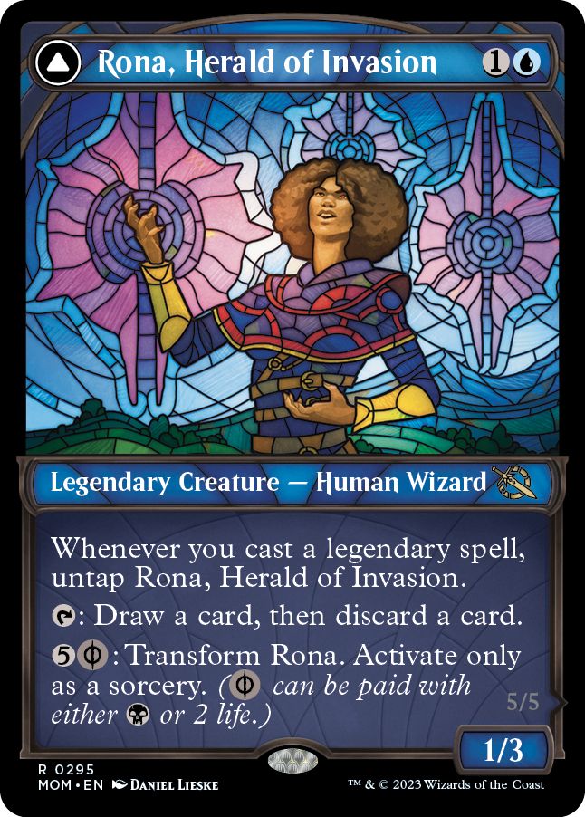 (英)侵攻の伝令、ローナ / Rona, Herald of Invasion - トレイリアの抹消者、ローナ / Rona, Tolarian Obliterator ★ショーケース枠★(次元ブースター・ファン) 【MOM】 No.295
