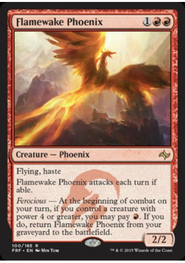 (英)【Foil】炎跡のフェニックス / Flamewake Phoenix【FRF】 No.100