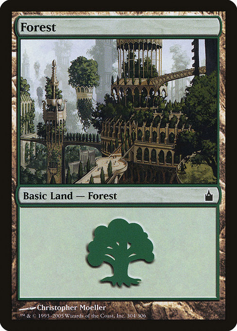 (英)【Foil】森 / Forest【RAV】 No.304