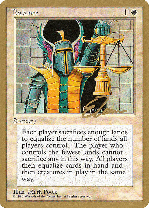 (英)天秤 / Balance【PTC】 ProTour NewYork Decks 1996 Eric Tam 金枠 No.010