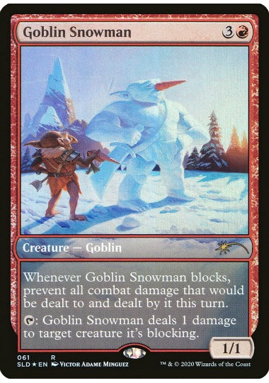 (英)【Foil】ゴブリンの雪だるま / Goblin Snowman【SLD】Wizards of the Coast Presents: After Great Deliberation, We Have Compiled and Remastered the Greatest Magic: The Gathering Cards of All Time, Ever No.061