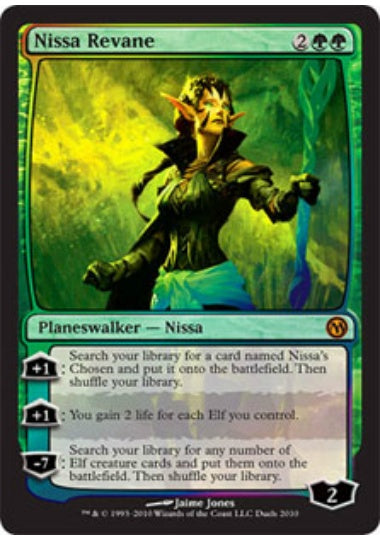 (英)【Foil】ニッサ・レヴェイン / Nissa Revane【PRM】Duels of the Planeswalkersプロモ No.027