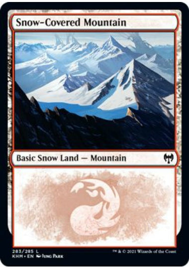 (英)【Foil】冠雪の山 / Snow-Covered Mountain【KHM】 No.283