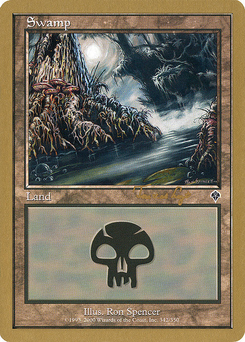 (英)沼 / Swamp【WC01】 World Championship Decks 2001 Tom van de Logt 金枠 No.112