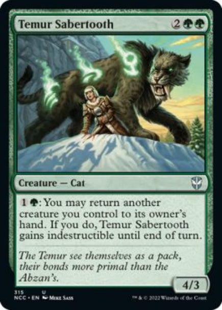 (英)ティムールの剣歯虎 / Temur Sabertooth【NCC】 No.315