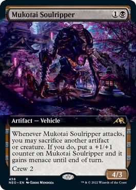 (英)【Foil】無孤勢団の霊裂機 / Mukotai Soulripper ★拡張枠★ 【NEO】 No.458