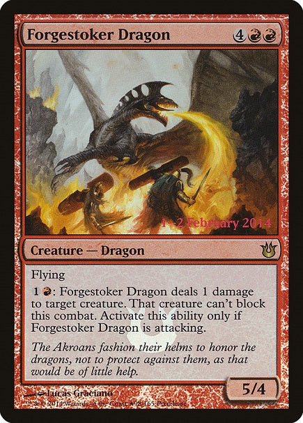 (英)【Foil】炉焚きのドラゴン / Forgestoker Dragon【BNG】プレリリースプロモ No.098