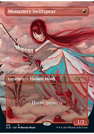 (英)【Foil】僧院の速槍 / Monastery Swiftspear【SLD】Valentine's Day 2021 No.216